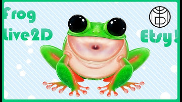 Frog Live2D Avatar - Available on Etsy!