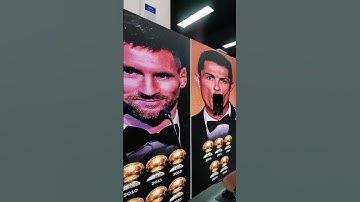 Who do you think has more trophies? #eagerled #leddisplay #ledscreen #Messi #football #cr7