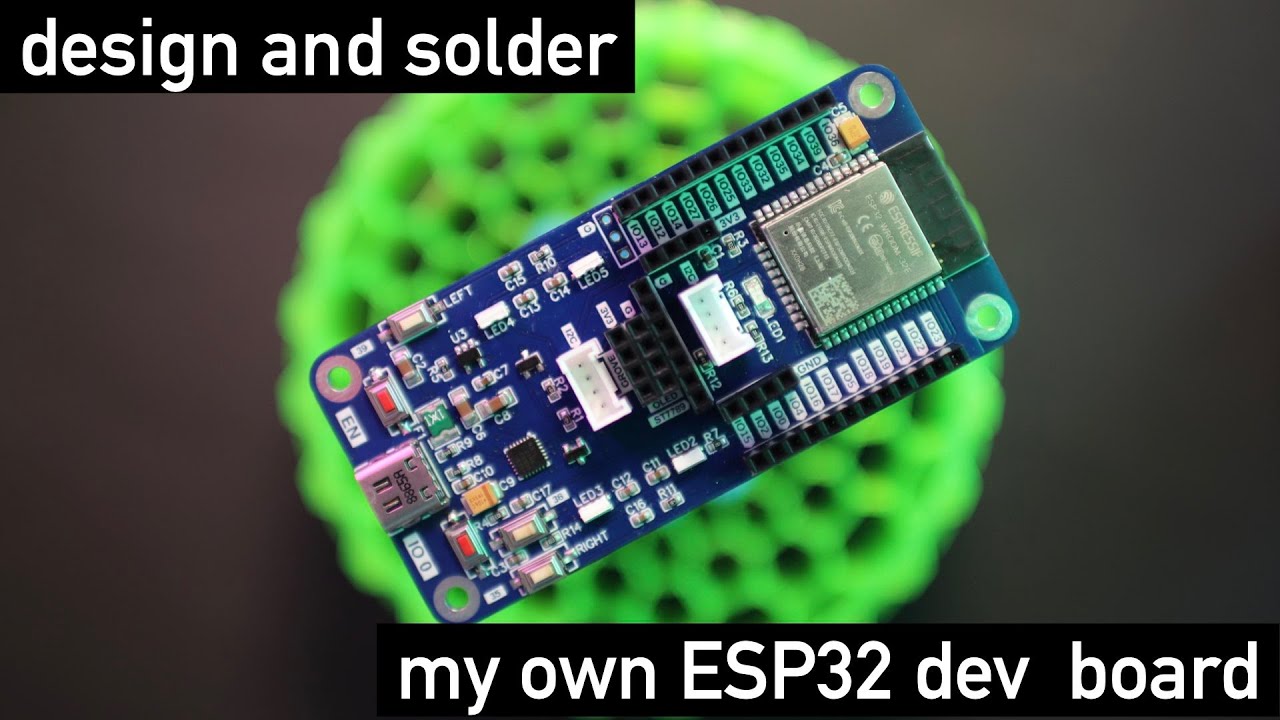 Design and solder my own ESP32 development board - YouTube