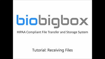 Receving Files via BioBigBox.com