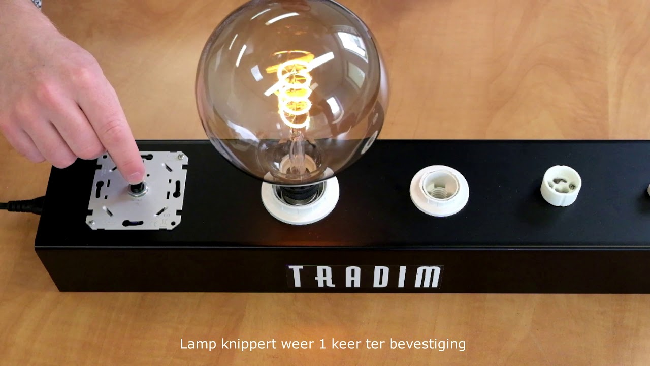 Dimmer aansluiten | Tradim 2497h - Digitale muurdimmer enkel