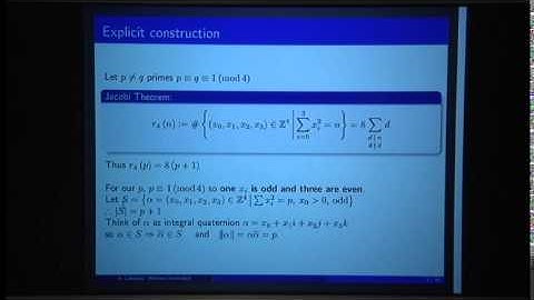 Alexander Lubotzky -  From Ramanujan graphs to Ramanujan complexes