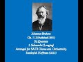 Sehnsucht by Johannes Brahms Arranged for SATB Chorus &amp; Orchestra by Stanley M. Hoffman