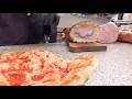 Roasts, Italian Hams and Melting Cheese. Street Food Festival in Italy