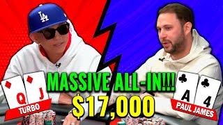 Turbo SNAP Calls Paul James' Bet On The Flop With Just Top Pair!