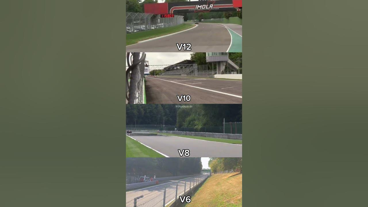 F1 V12, V10, V8, V6 pass by