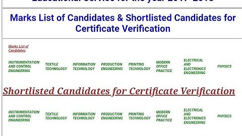 TRB Polytechnic - Physics CV list released now 29-06-2022 9.30 pm