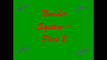 Number System - Part II