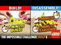 LEGO 1 Minute Assemble & Destroy Lego Classic Cute Food Buddies Cupcake Avocado Taco Watermelon