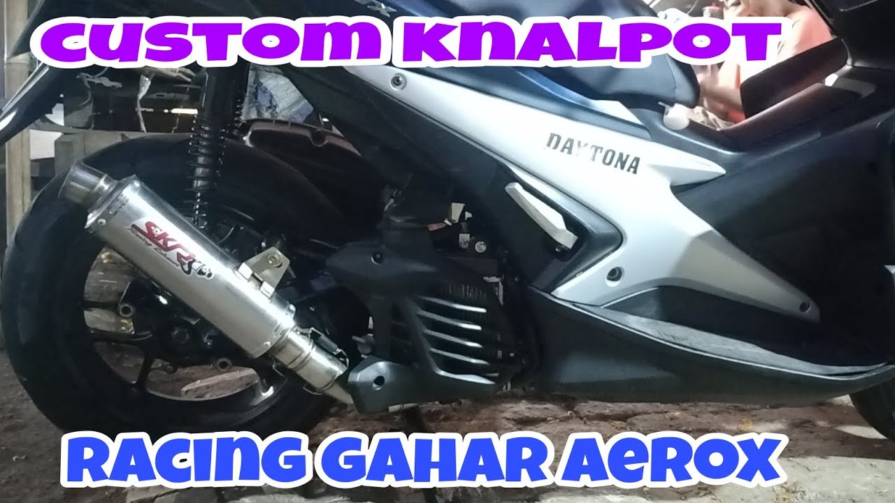 Custom knalpot racing Yamaha AEROX cek sound tes jalan di bengkel