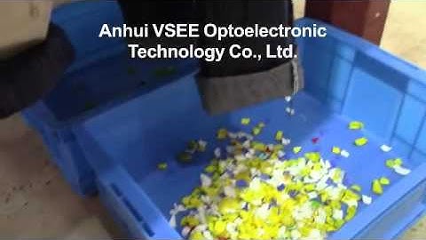 PET Bottle flakes sorting to Red,Green,Blue,Yellow and White