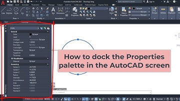 How to fix the Properties palette on the AutoCAD screen