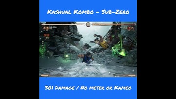 Sub Zero Kombo 301 Damage no meter no Kameo