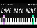 Sofia carson  come back home from purple hearts  easy piano tutorial