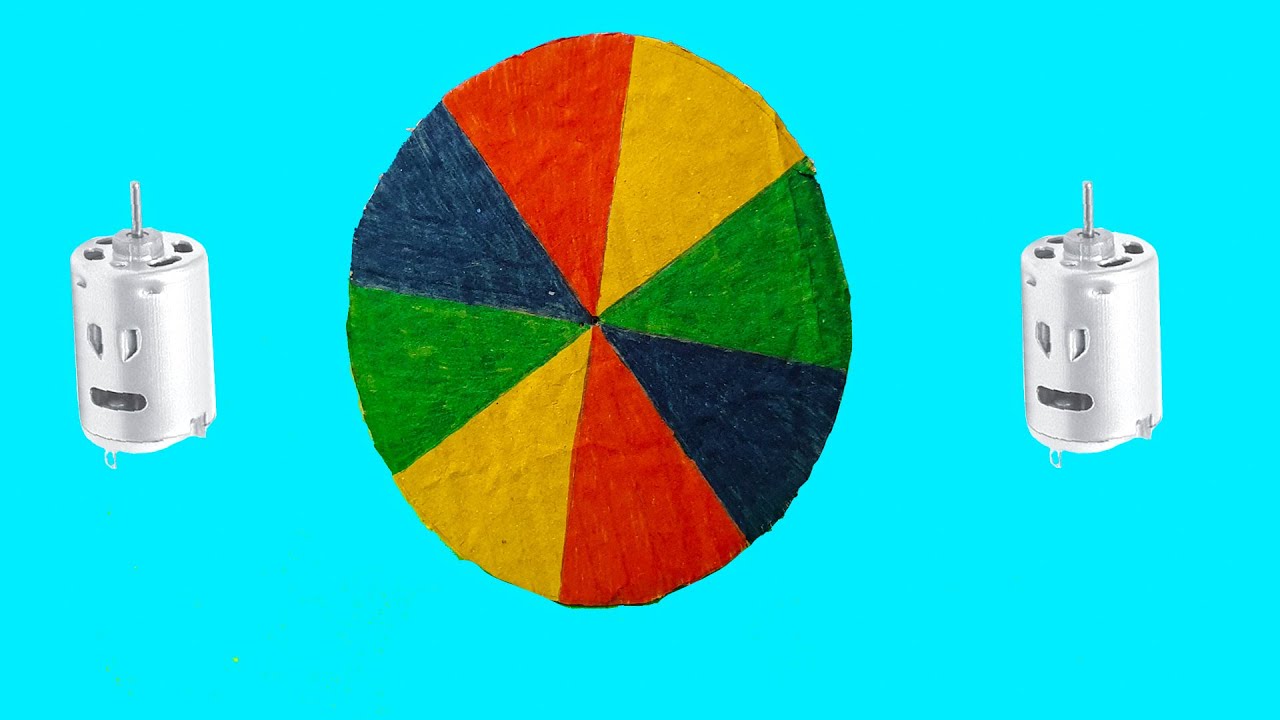 Renk Çarkı Yapımı - DC Motorlu Renk Çarkı - Newton Renk Çarkı Yapımı - Fen Deneyi