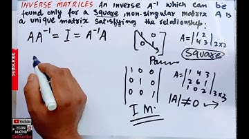 Inverse of a Matrix . Concept and examples NETECONOMICS #NTA