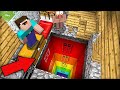 HOW TO GET INTO THE RAINBOW UNDERGROUND BASE UNDER MY HOUSE IN MINECRAFT ? 100% TROLLING TRAP !