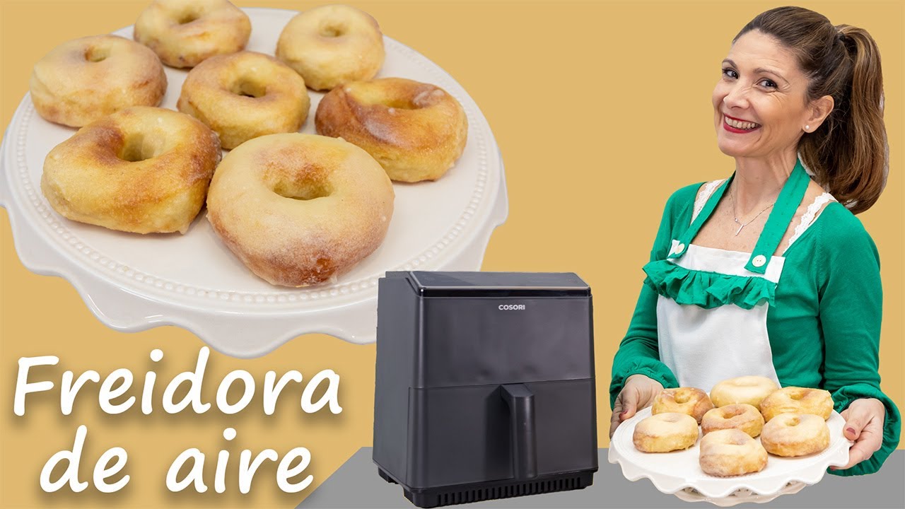 ✅ La MEJOR RECETA de DONUTS 🍩 glaseados en Freidora de Aire / Cosori Dual Blaze Air Fryer