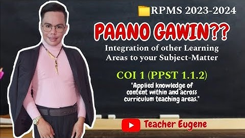 COI 1 - Applied knowledge of content within and across curriculum teaching areas (PPST 1.1.2)