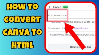 How to convert canva to html (Step By Step) 2025