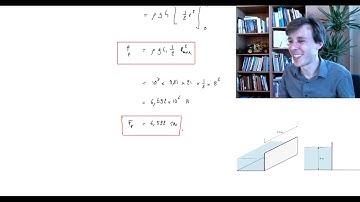 Computing the force due to pressure on a straight tank wall (Fluid Dynamics with Olivier Cleynen)