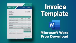 how to create an invoice in word document with free Download Template