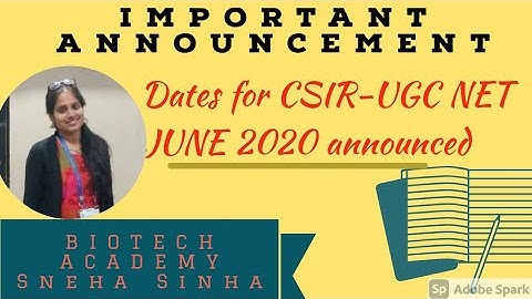 Announcement regarding CSIR-UGC-NET JUNE 2020 Exam dates