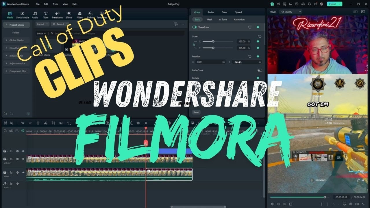 🎬 Как редактировать БЕЗУМНЫЕ клипы Call of Duty в Filmora (быстрый и простой урок!)
