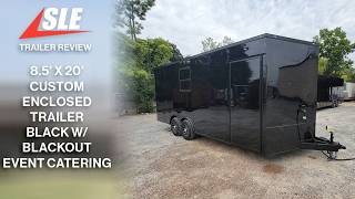 8 5 X 20 Custom Enclosed Trailer Black With Blackout Food Event Catering