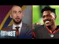 First Things First | Nick Wright STUNNED Antonio Brown re-signing with Buccaneers on a 1-year deal