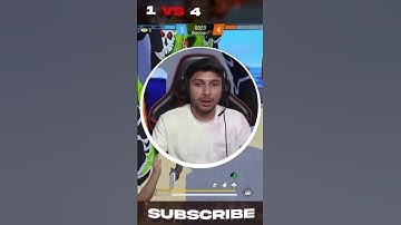 1 vs 4 Using Cheat 🤡 ? 🔥 But Enemies 👽  #shorts   #freefire