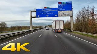 4K | Le Mans - Alençon | Toll Road | Pays de la Loire & Normandy Region | France | #87