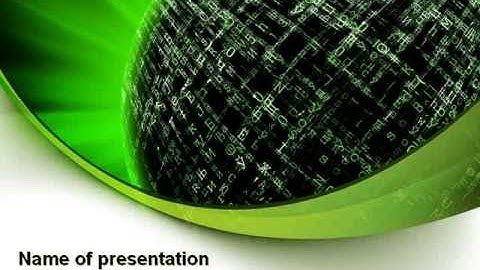 Matrix Sphere PowerPoint Template by PoweredTemplate.com