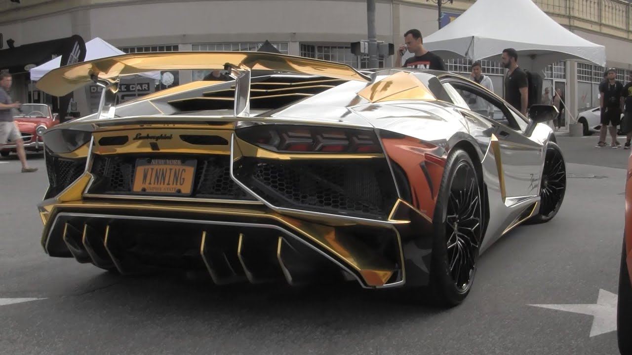 CHROME Lamborghini Aventador LP 750-4 SV Arrival - Walkaround! - YouTube