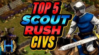 Top 5 Best Scout Rush Civilizations | Aoe2