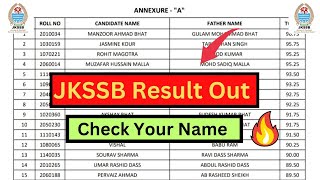 JKSSB Result Out Good News 🔥 screenshot 3