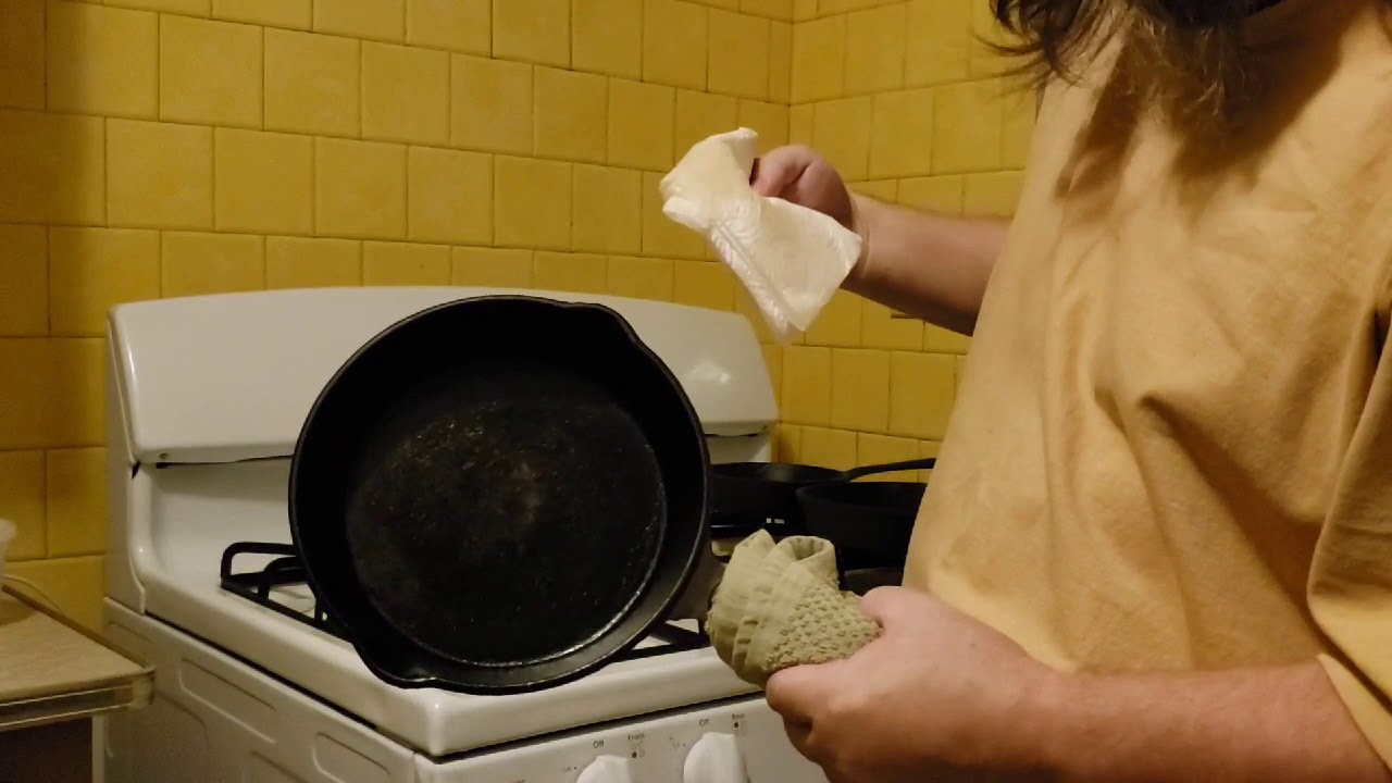 How I Season My Iron Skillets YouTube