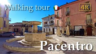 Pacentro (Abruzzo), Italy【Walking Tour】History in Subtitles  4K