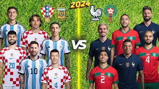 Argentina & Croatia 🆚 France & Morocco (Messi, Mbappe, Griezmann, Modric, Ziyech, Di Maria)💪⚽🔥