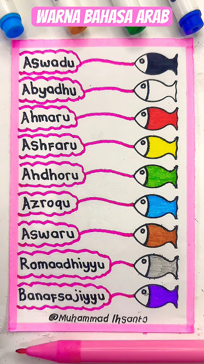 Warna dalam bahasa arab #shorts #shortvideo #edukasi #art