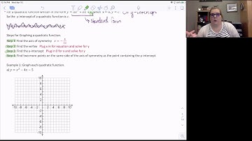 8.3 Graphing Quadratic Functions