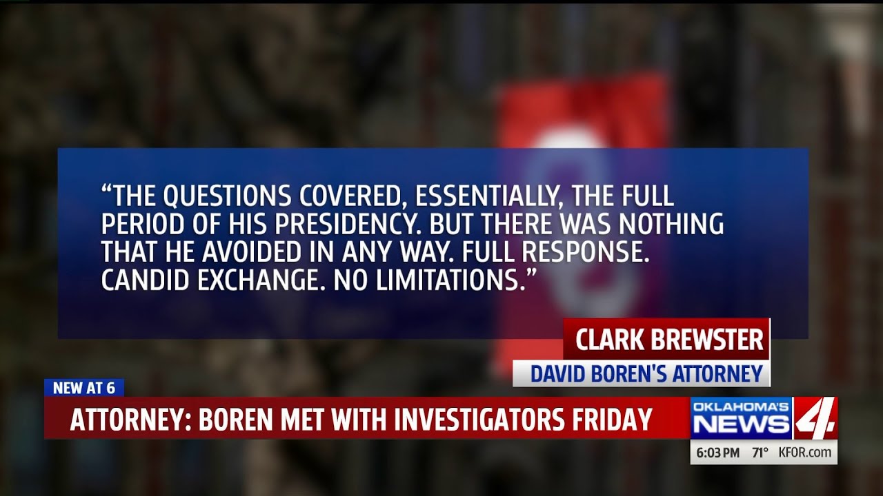 newspaper mockup Attorney: Former OU president met with investigators