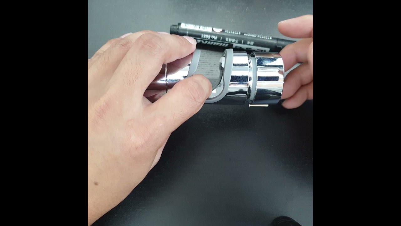 Attaching Universal Shower Head Holder onto Holder Rod