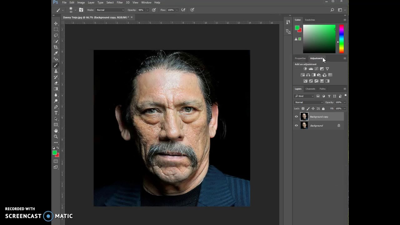 How To Touch Up Grey Hair In Photoshop