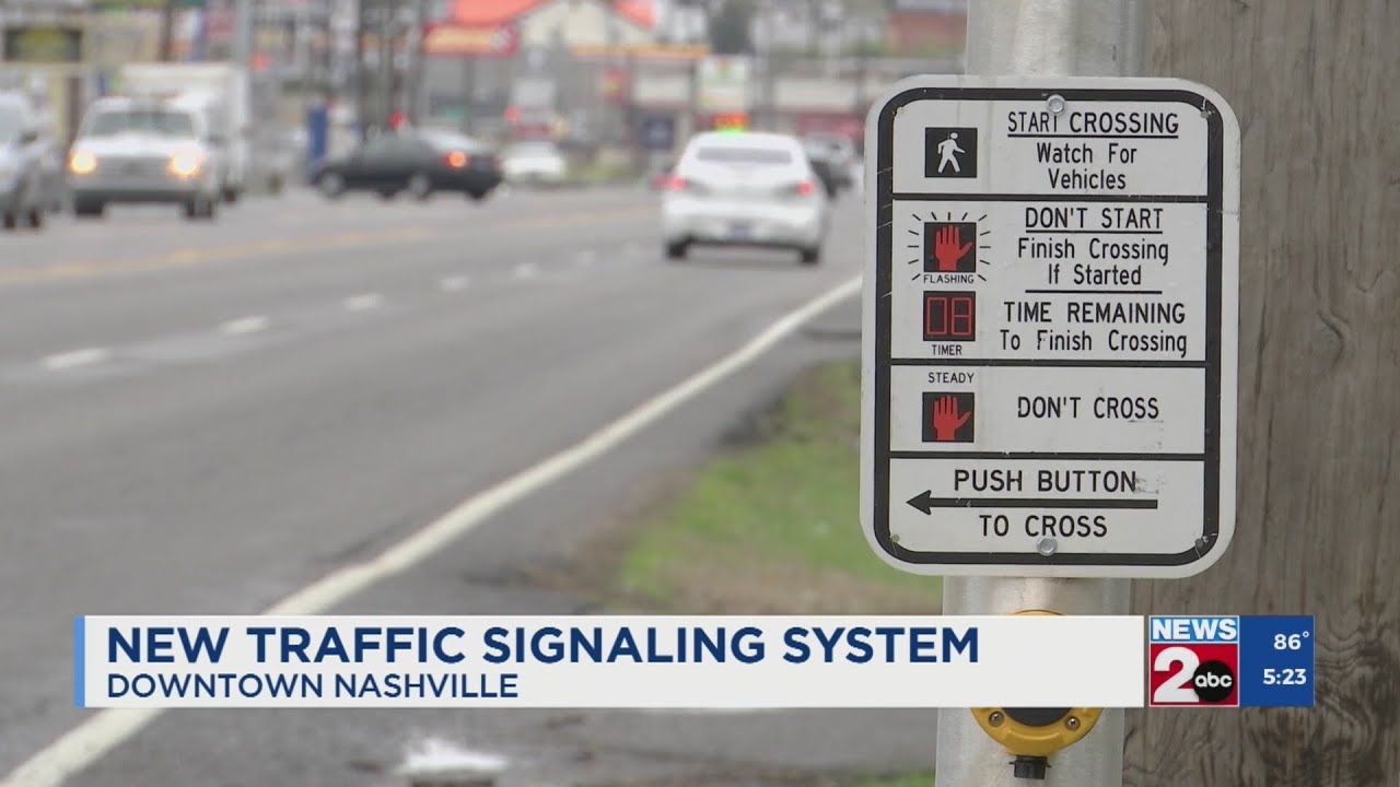 New traffic signaling system in downtown Nashville, TN
