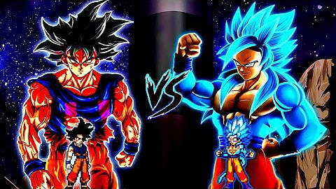 Manga Goku UI V3 VS Goku TP V4 (all form) in Mugen