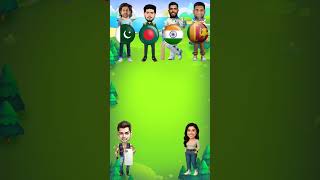 Different flags of different players #funny #cartoon #vfx#shorts