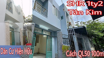 nhà sổ hồng riêng 1ty2 tân kim cần giuộc cách qlo50 100m dân cư đông đúc|bds cần giuộc long an