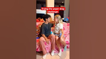 Paper Drop Challenge With My Crush:😳 #shorts