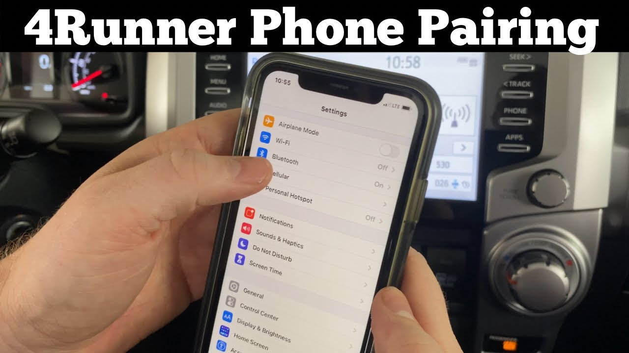 How to Pair Phone With Toyota 4Runner Bluetooth 2010 - 2021 Sync iPhone ...